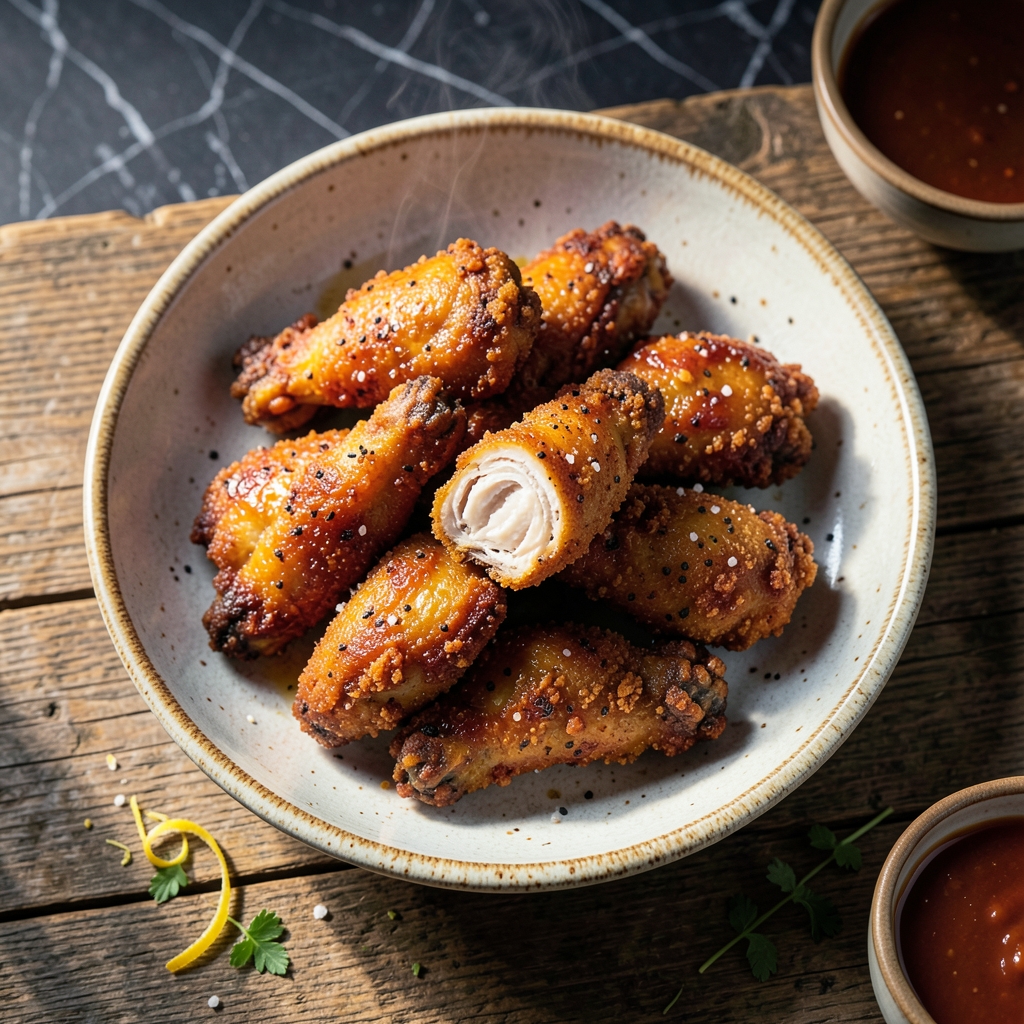 Chicken Wing Reference Extra Crispy Fried Chicken Wings Recipe With Cornstarch: Shatteringly ...