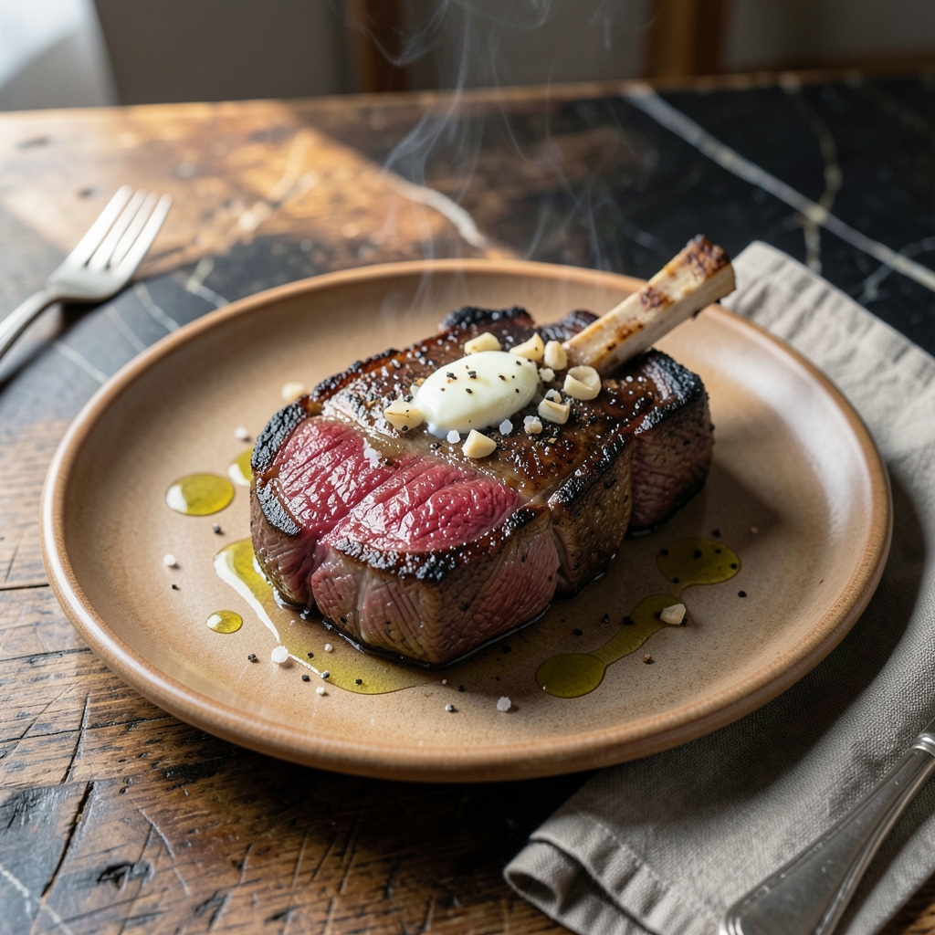 T Bone Steak Recipe Pan: Cast Iron Seared with Garlic Butter